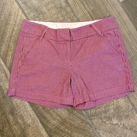 J. Crew Pink Striped Seer Sucker Shorts Size 4 - Picture 1 of 8